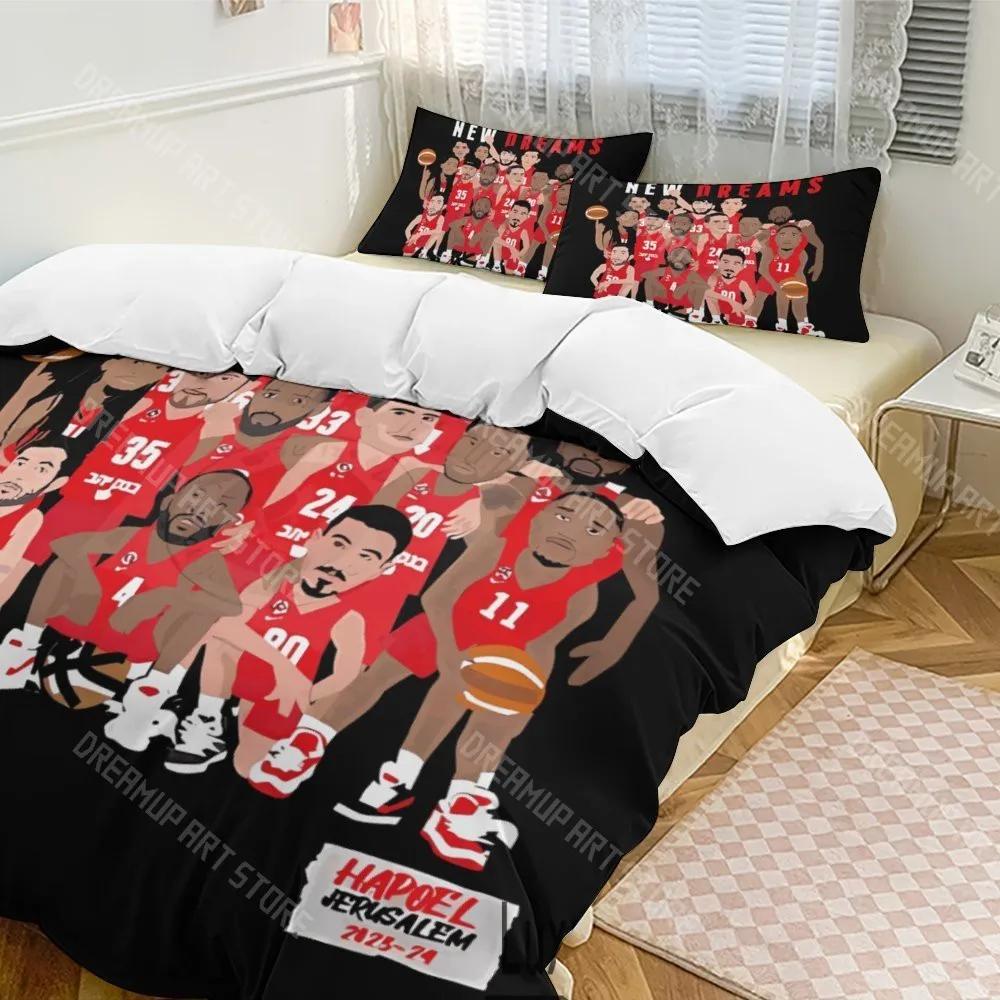 3D Печать Постельное белье Hapoel Jerusalem Баскетбол Комплект Пододеяльник Наволочка Кровать Мальчики Девочки Взрослый Дом Twin Queen King Full Size