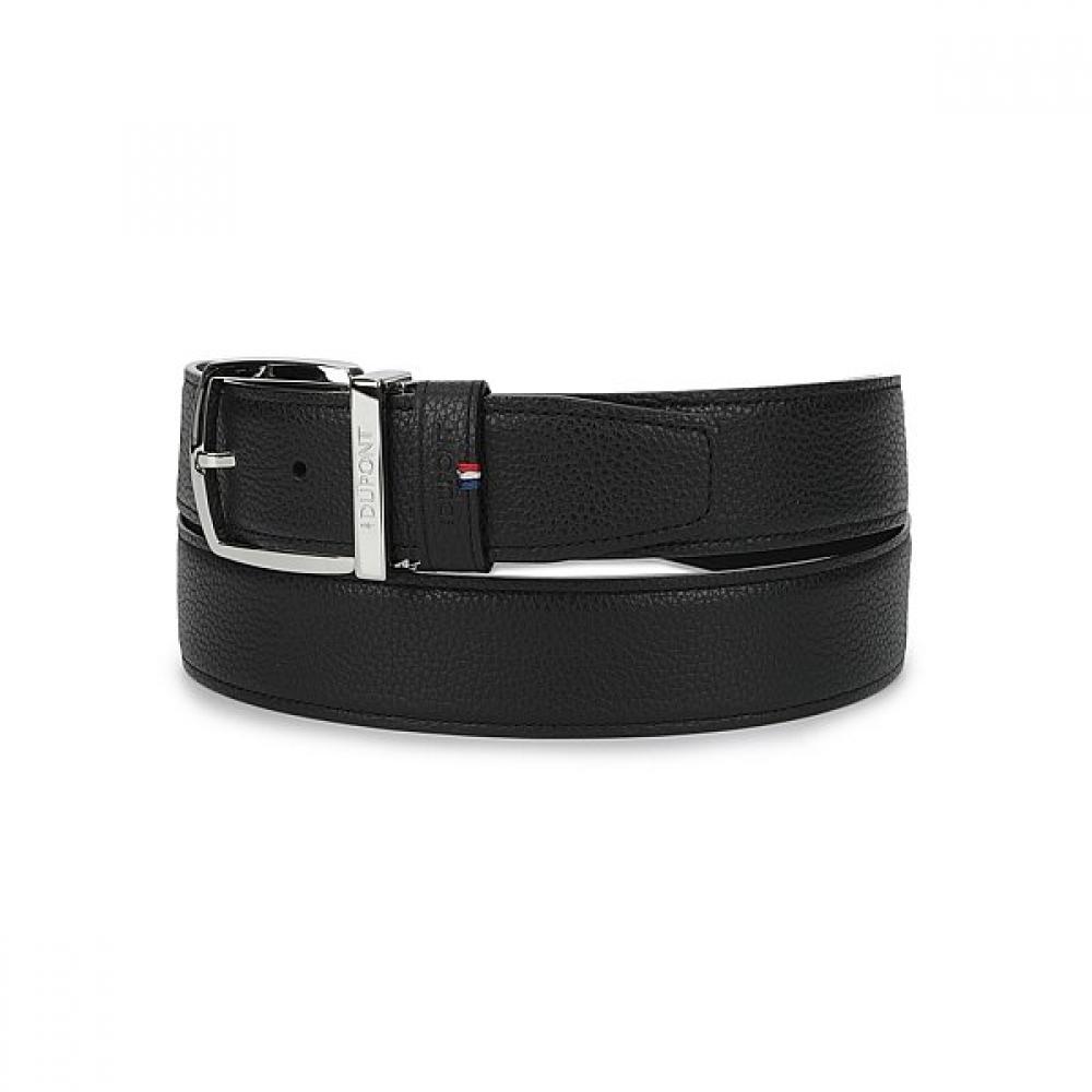 S.t. Dupont New Logo Pin Buckle Palladium 35mm Black Grain Cj8350001z