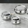Stainless Steel Ashtray with Windproof Lid Rust Proof Easy to Clean 3 Sizes for Home Outdoor Hiking Travel Use