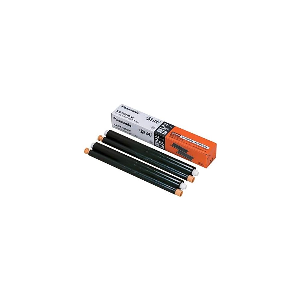 Panasonic Plain Paper Fax Ink Film, Black, 15m Length, 4-Pack (2 rolls x 2 packs) KX-FAN190W*2 Black