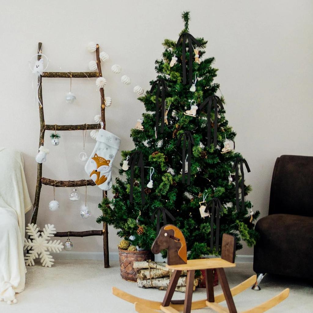 Бархатные банты Рождественские украшения для елки Винтажные двухсторонние бархатные ленты Банты для гирлянды, венка, для помещения и улицы на Рождество