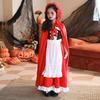 Halloween Children's Clothing Little Red Riding Hood Shawl Cape Pastoral Girl Princess Skirt Children's Show Costume