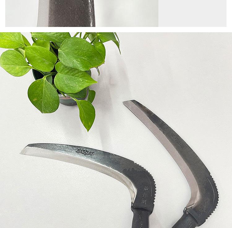 Manganese Steel Agricultural Scythe - Grass & Weed Cutter, Harvesting Tool, Outdoor Mower