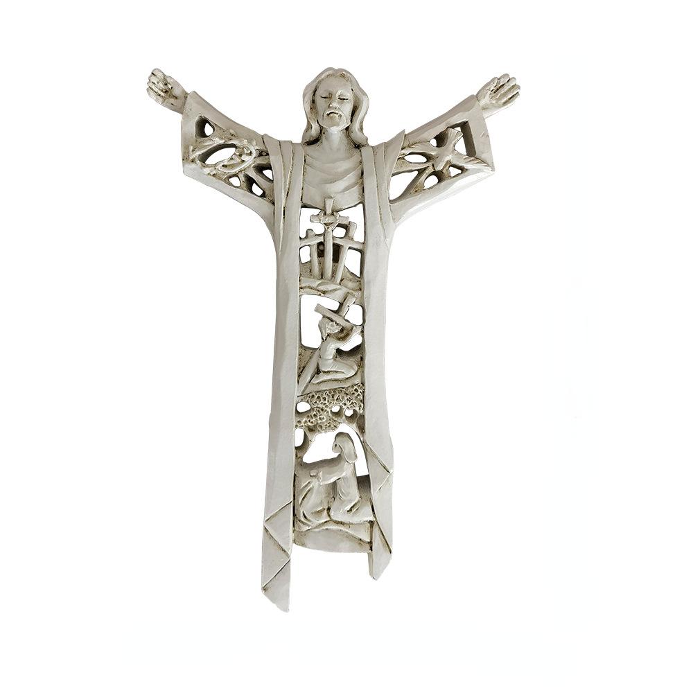 New Cross Ornament Retro Home Wall Hanging Resin Wall Decorations Handicraft Decoration