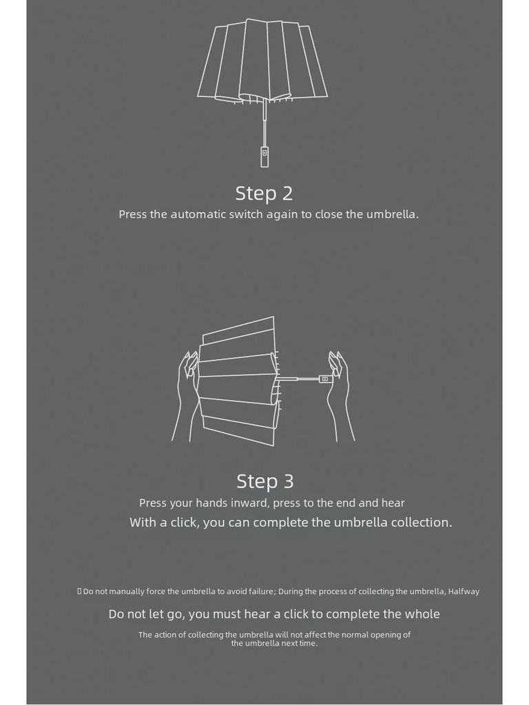 Автоматический зонт с тройным сложением «гусиная лапка» и защитой от ультрафиолета