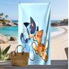 bluey cartoon  Printed Quick Dry Beach Towel Super Absorbent Soft Lightweight Bath Towel for Pool Summer Travel