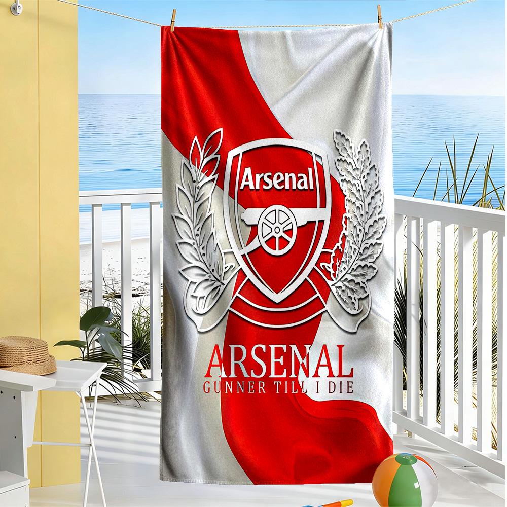 Arsenal Beach Towel High Absorbency & Quick-Dry Comfortable Lightweight Suitable for Swimming, Gym, Camping, Yoga Vacation
