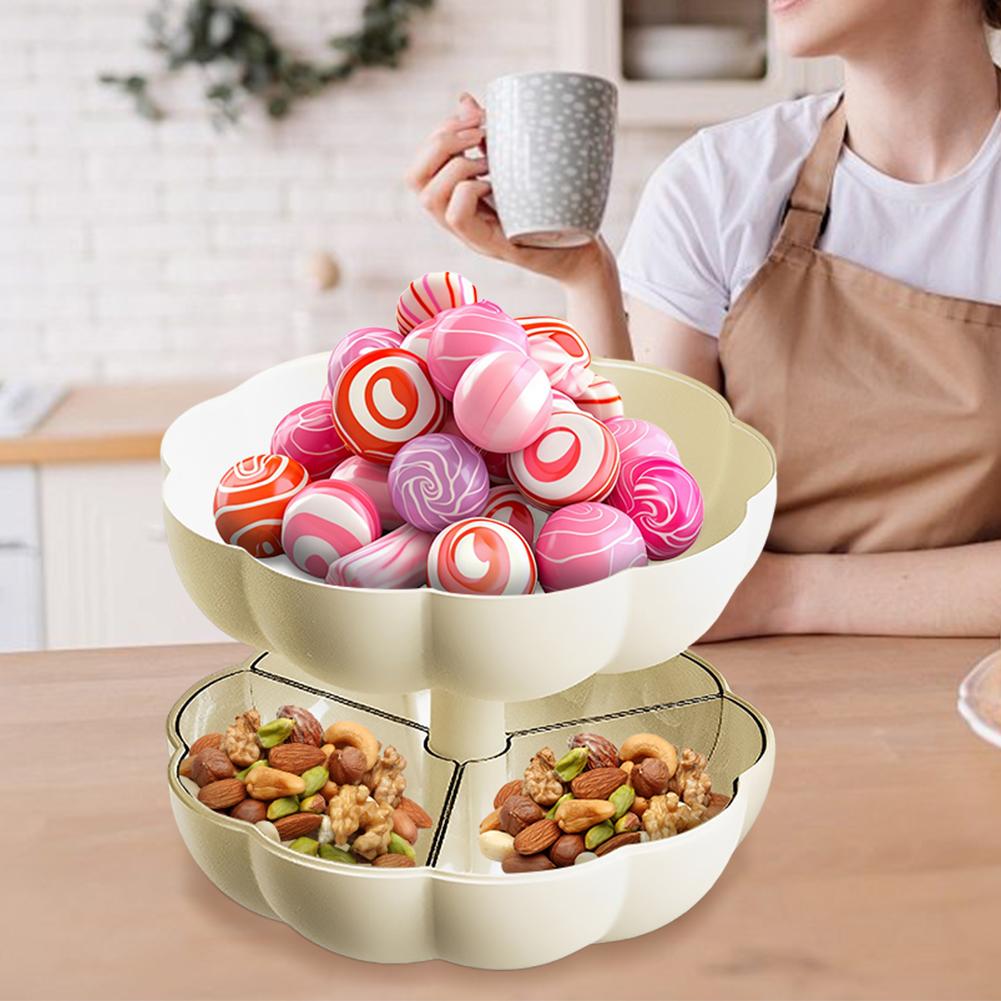 Контейнер для закусок в форме тыквы на Хэллоуин, двухслойная фруктовая конфетница с местом для хранения зубочисток, креативный поднос для стола, корзина для дома