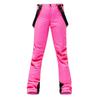 Женские однотонные теплые толстые водонепроницаемые брюки с карманами и ремешком для лыж для женщин