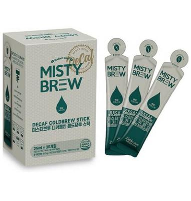 Misty Brew Декофеинизированный Колд Брю – 30 стиков | Корейский холодный кофе по-голландски | Без кофеина