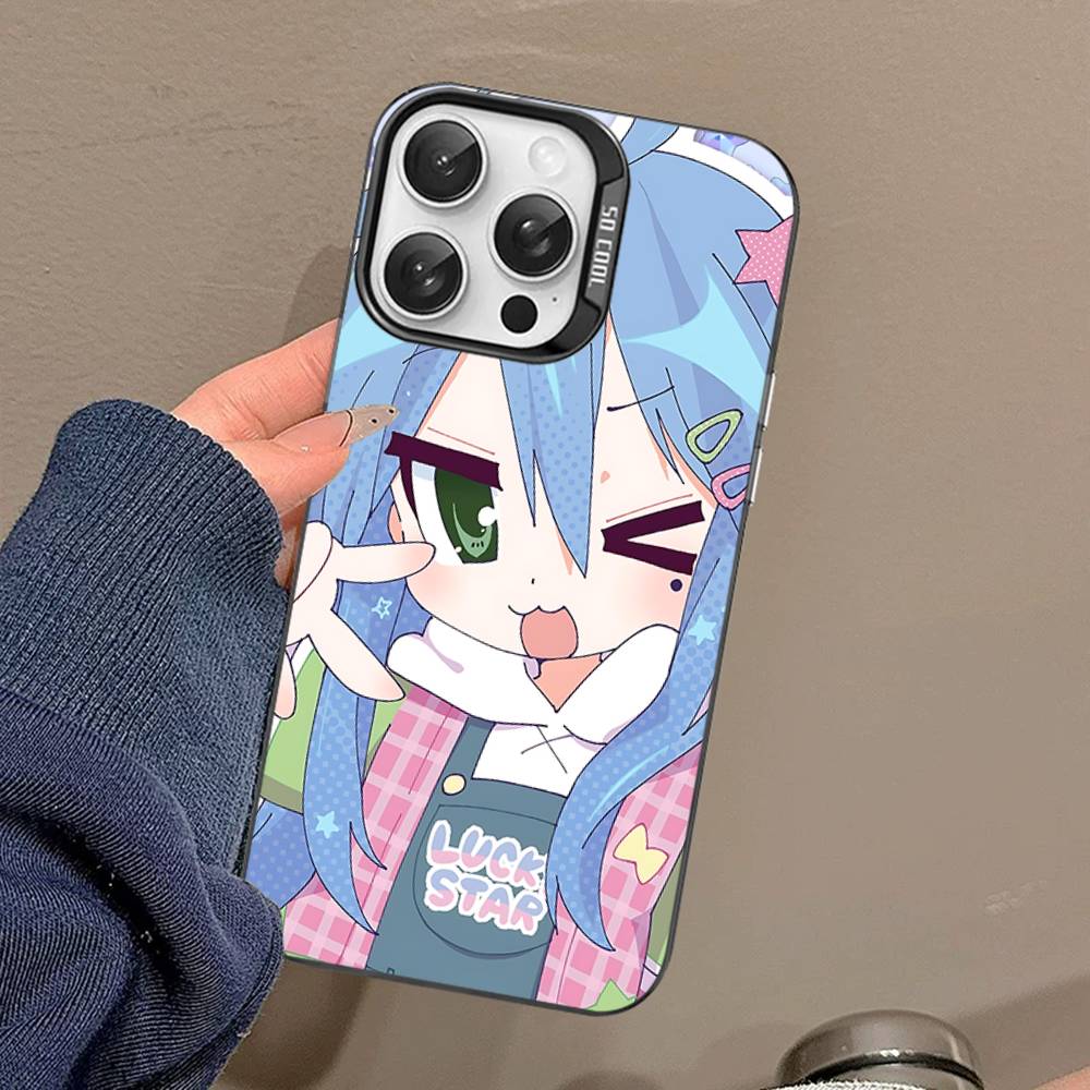 Чехол для телефона с изображением аниме-девушки Lucky Star для IPhone 16 15 14 13 12 11 17 Pro MAX Plus Pro, матовый, противоударный