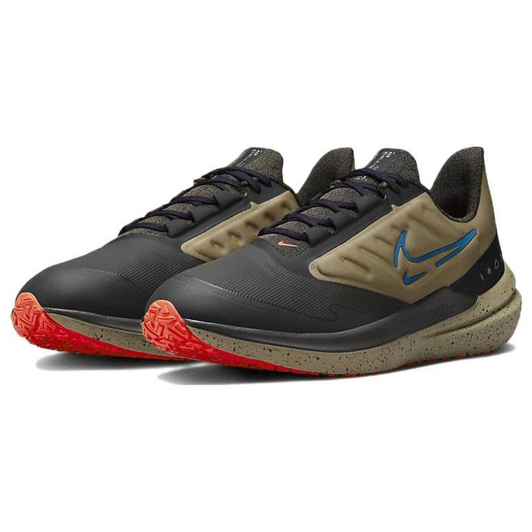 Nike Air Winflo 9 Shield Medium Ash Laser Blue Мужские кроссовки Серый Хаки Черный DM1106-200