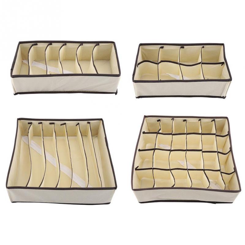 Portable Foldable Divider Storage Box Case Container for Bra Underwear Sock