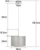 Suspension - NETTLIFE - Ø38CM - Blanc - Métal - E27