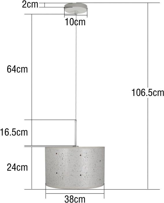Suspension - NETTLIFE - Ø38CM - Blanc - Métal - E27