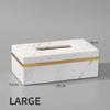 Скандинавская Современная Натуральный Мрамор Коробка для салфеток Прямоугольная Легкая Роскошь Бумажная коробка Дом Отель Модельная комната Украшения Творческие поделки