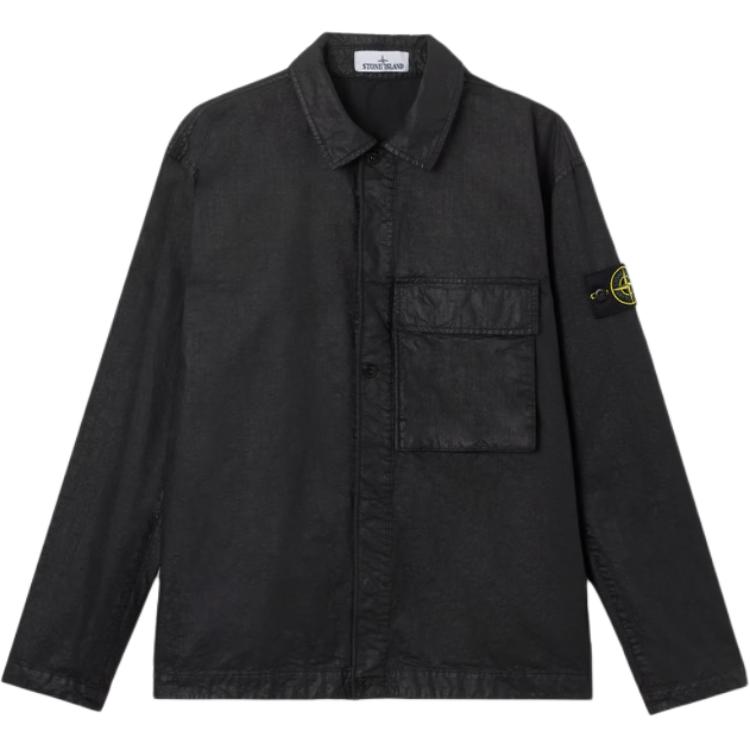 Stone Island Ss26 Solid Color Pocket Button Long Sleeve Jacket Men jackets L1S151200003S0069-V0029