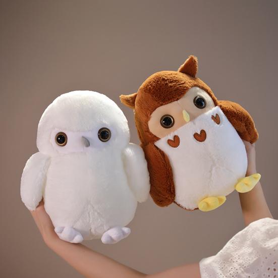 Плюшевая игрушка Ночная сова Белая Коричневая Птица Плюшевая Игрушка Мягкая Игрушка Кукла Подушка