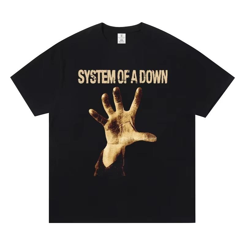 2025 System Of A Down Band Tshirt Cotton Soft Summer Tee Shirt Unisex Unisex Fashion Tshirt Male Rock Music Streetwear Tees Tops