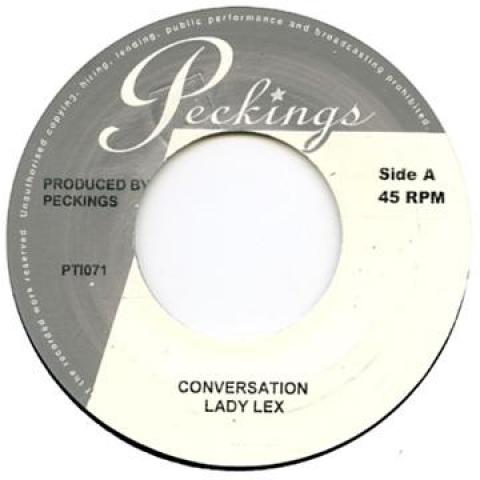 7-дюймовая пластинка LADY LEX / GI JOE, JOOKSIE - Conversation / Fake Friends PTI071 Peckings 2012 UK Регги, Ска и Даб Б/У
