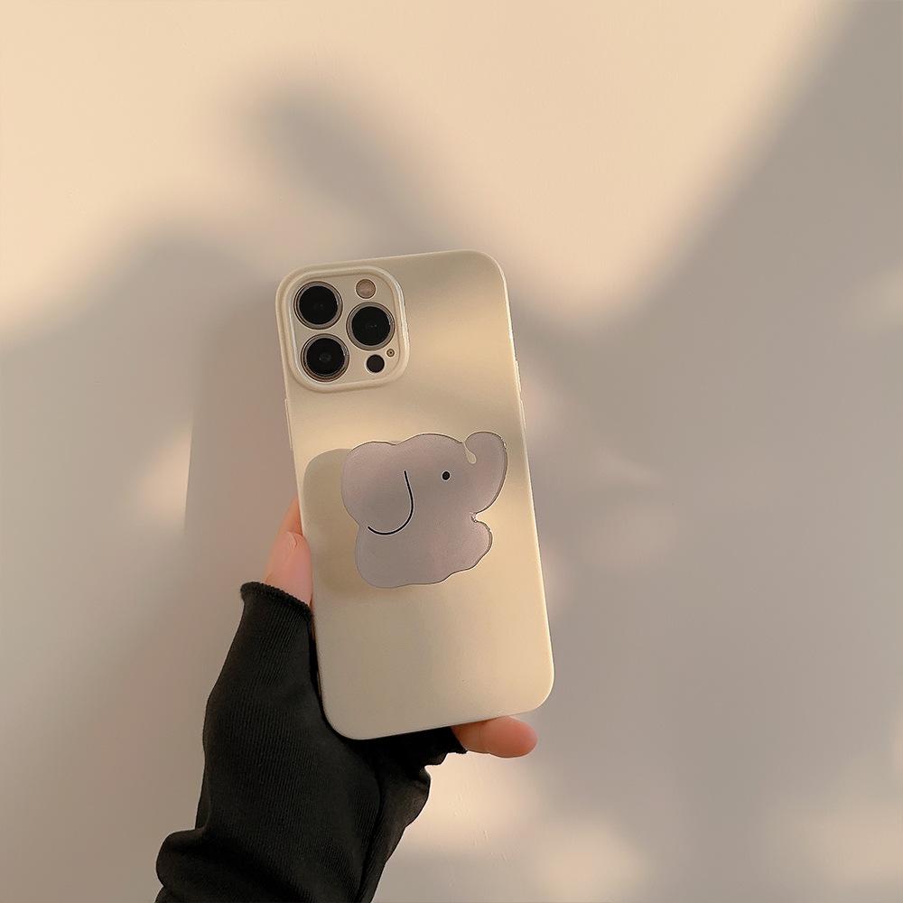 Cute Elephant Stand Phone Case Suitable for iPhone 13, iPhone 15, iPhone 16 Pro Max