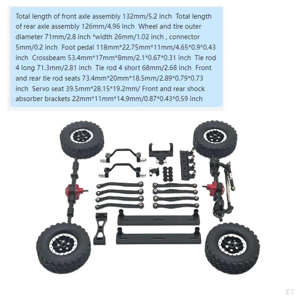 Комплект модернизации RC 1/16, передняя и задняя стойка амортизатора, запасная часть, ступица колеса, шина для C64