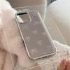 Корейский инс милый чехол для телефона с бантом для iPhone 17 16e 16 15 14 13 12 11 Air Pro Max X XR XSMAX 8 7 Plus Роскошный прозрачный мягкий задний чехол