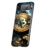 Hard PC Phone Case For Samsung Galaxy Z Flip 6 5 4 Black Cover For Galaxy Z Flip 3 Foldable Shockproof Shell Capas Bags Bitcoin
