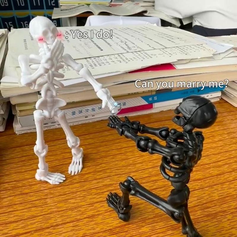 Многосуставной Подвижный Робот-Меняющий Форму 3D Печатный Скелет Манекен Макет Счастливый 13 Фигурки Настольное Украшение Хэллоуин Декор
