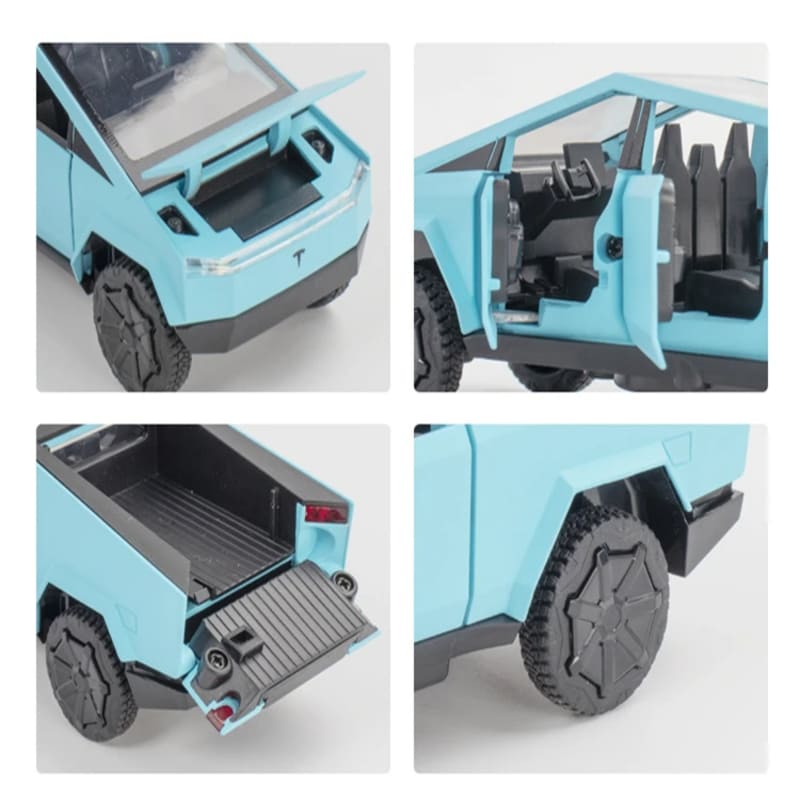 1/32 полномасштабная игрушечная модель грузовика, пикапа, литого грузовика, литого под давлением металла, модель внедорожника, звуковая и световая детская игрушка, подарок для мальчика