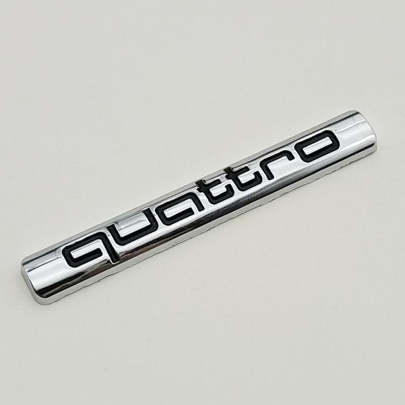 3D Metal Logo Quattro Sticker Car Emblem Badge For S8 A1 A2 A3 A4 A5 A6 A7 A8 8P B6 B7 B8 Q2 Q3 Q4 Q5 Q7 TT S3 S5 Accessories8S