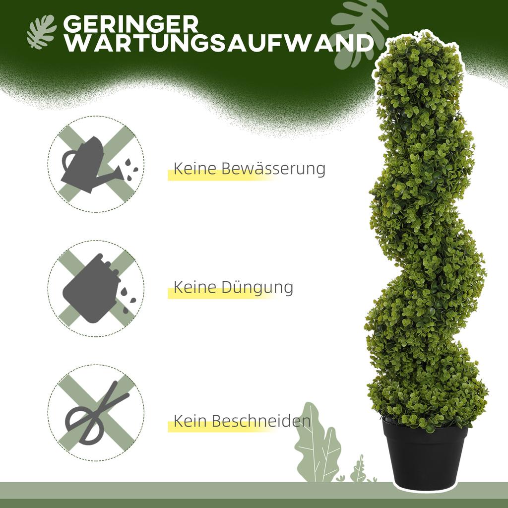 2-Piece Decorative Plant Set, Artificial Potted Plants, Artificial Plants for Home, Indoor, Outdoor, 90 cm, Green