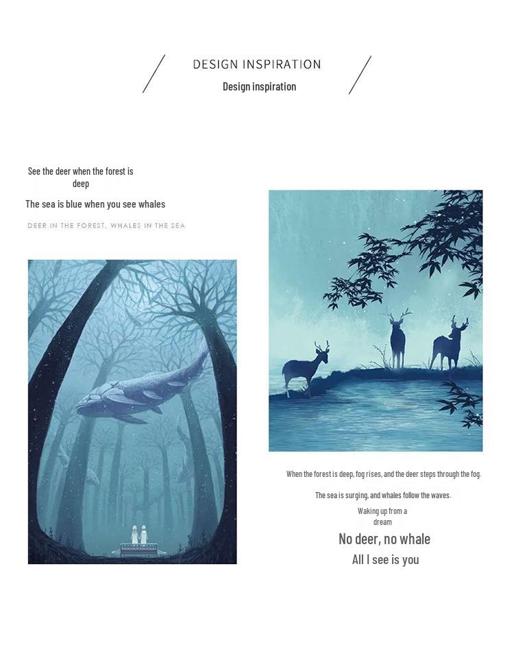 Кольца для пар Whale & Deer s999 из чистого серебра в ретро-стиле: Японский и корейский нишевый дизайн, открытые парные кольца, рождественский подарок