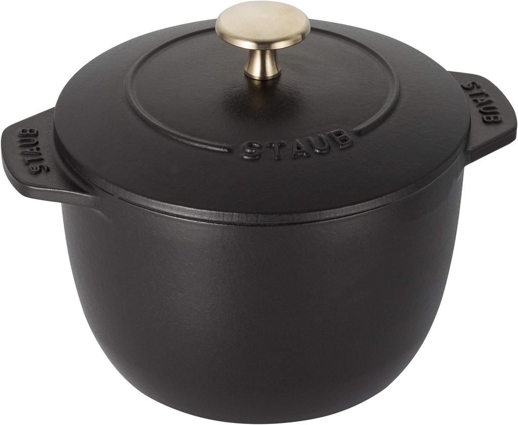 STAUB Чугунная рисоварка Cocotte de GOHAN Черная Маленькая Рисоварка Японская La Cocotte de GOHAN "La 12cm" Плита, Объем 1 чашка, Эмалированная, [Официальная