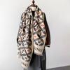 2024 New Letter Printed Fashionable Imitation Cashmere Scarf,Women's Dual-use Air Conditioning Shawl for Student