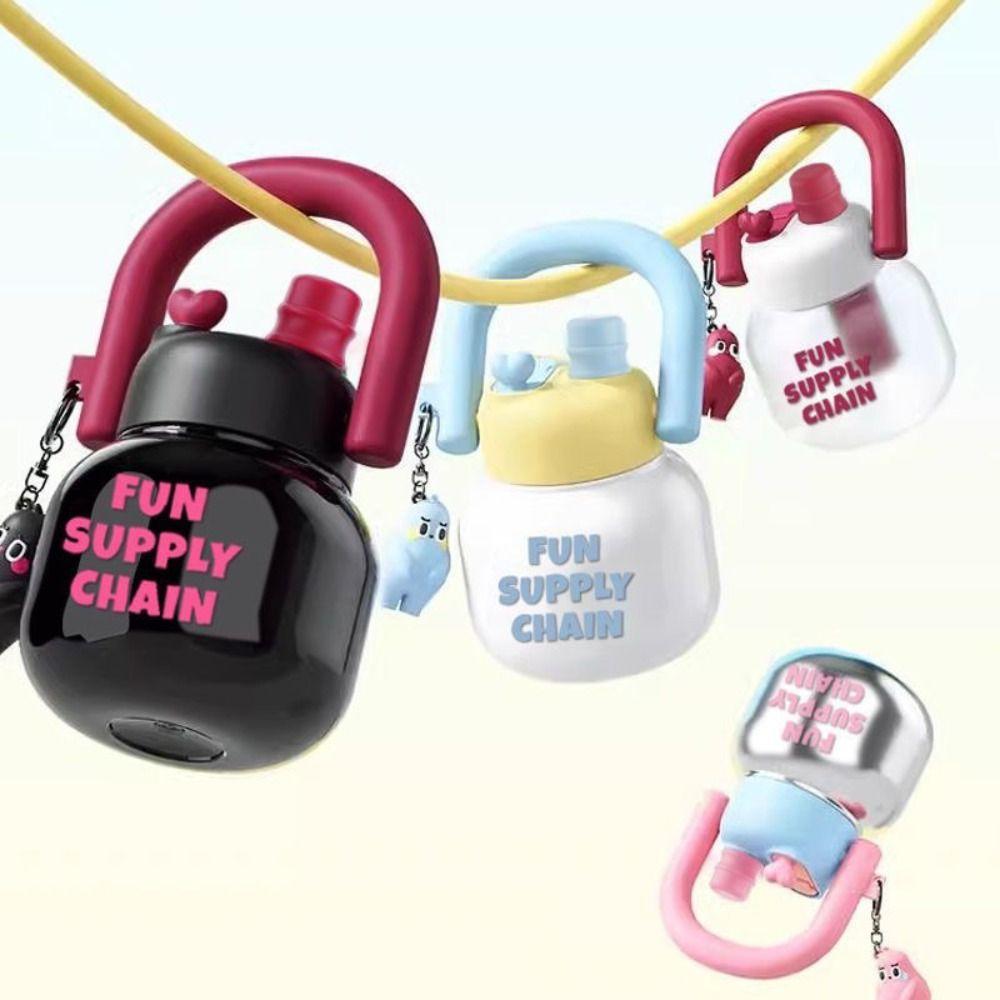 Creative 800ml Kids Water Sippy Cup Leakproof Cute Portable Drink Bottle Drinkware with Pendant Cartoon Plastic Cup Juice