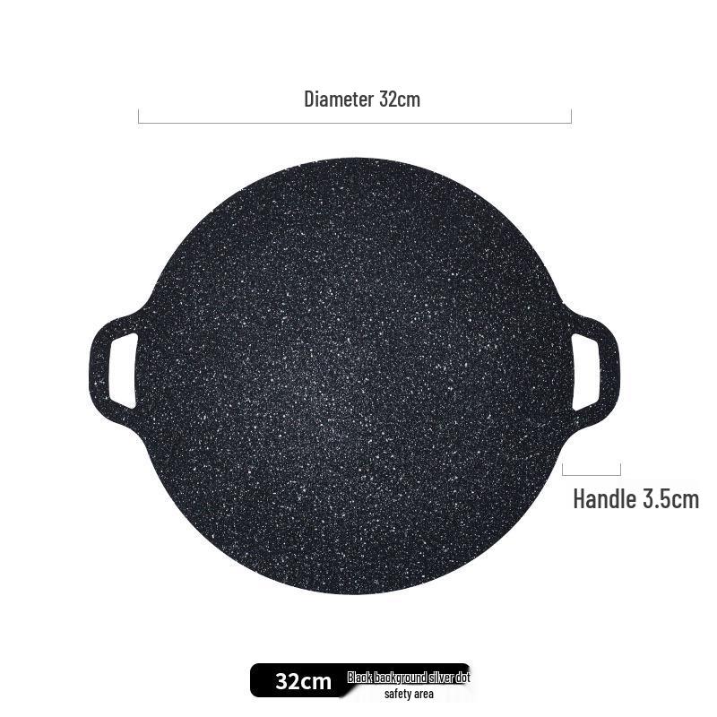 Антипригарная японская сковорода-гриль из камня Маifan для индукционных плит и уличного теппаньяки