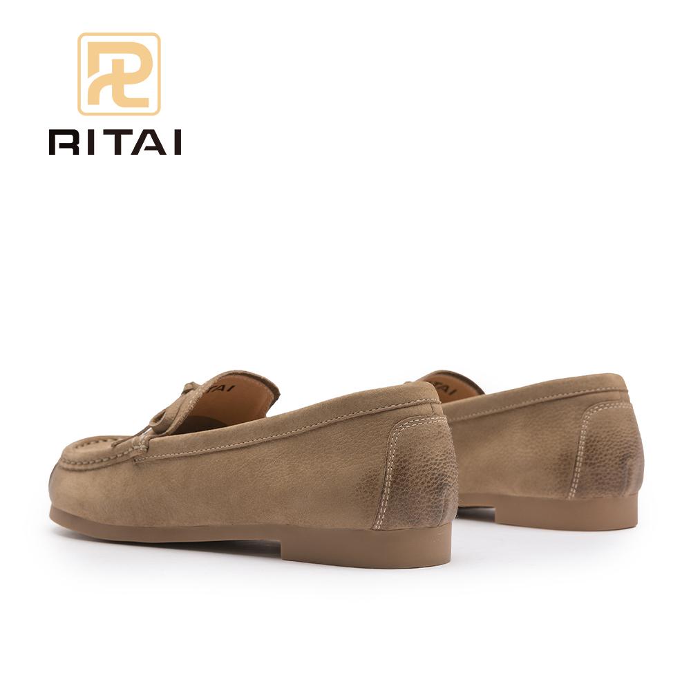 Женские мокасины из натуральной кожи с круглым носком, без застежек, винтажная удобная повседневная обувь