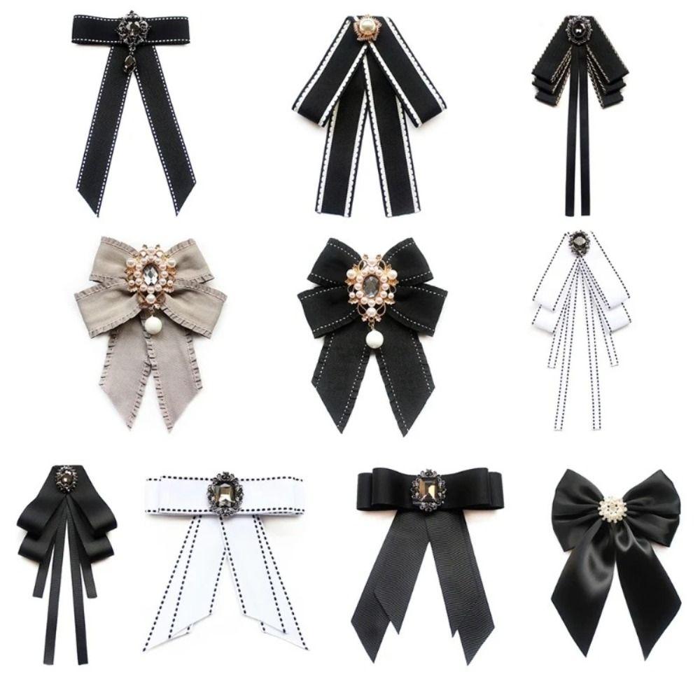 Brooch Women's JK Bow Tie Polyester Fabric Bowknot Shirt Bowtie Fashion Ribbon Bow Tie Shirt