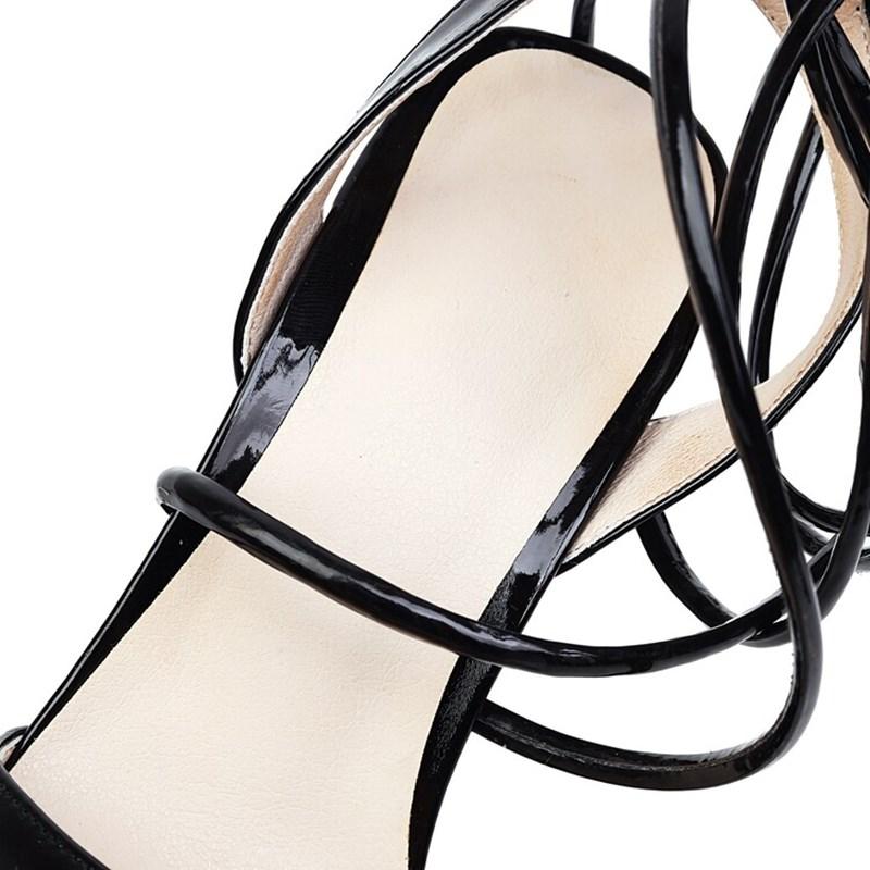 Новые летние женские сандалии, высокие с завязками на щиколотке, сценическая обувь, банкетная обувь, сандалии для женщин