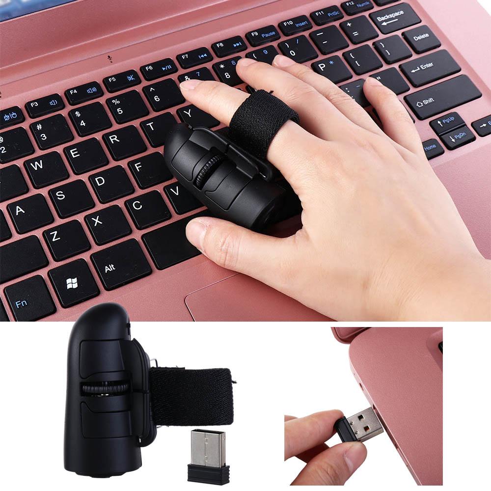 2.4GHz PC Mouse USB Wireless Computer Peripherals Finger Rings Mini Mouse Optical Mouse USB Optical Finger Mouse