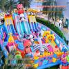 Детский многофункциональный надувной парк: Комбо-батут с горкой, скалодромом и замком с возможностью персонализации логотипа