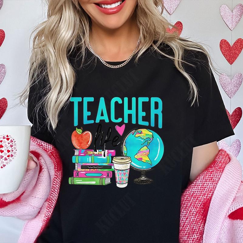 Графические топы Футболки для учителей Одежда Подарки учителям Рубашки для учителей Подарок Летняя мода Футболки Короткий рукав Школа