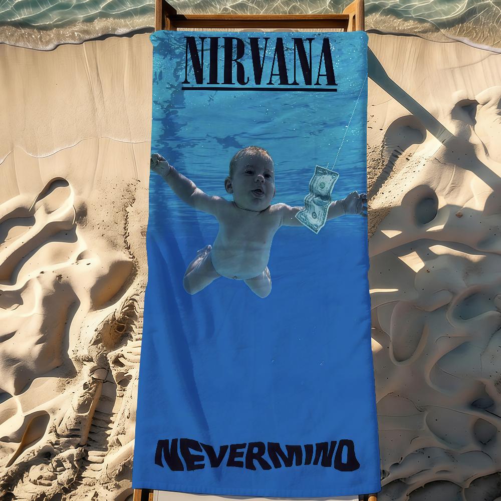 Полотенце Band N-Nirvana-S Спортивное Быстросохнущее Туристическое Снаряжение для Кемпинга Песозащитное Мягкое Легкое Большое Пляжное Полотенце