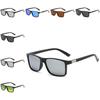 Stylish Uv400 Polarized Sunglasses For Men With Black Frame And Grey Lens For Outdoor Activities