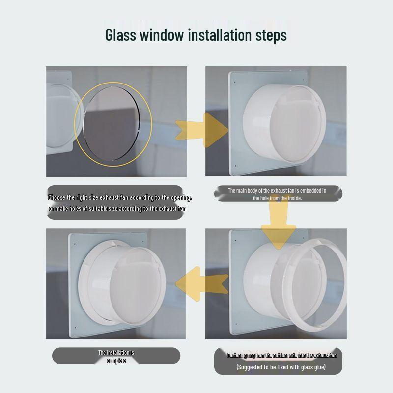 Мощный бесшумный настенный вытяжной вентилятор с жалюзи для кухни и ванной комнаты