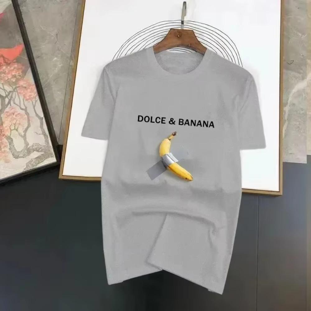 Funny Dolce & Banana Print Summer T-shirt for Men's for Women's Short Sleeved Tops Fashion Casual Graphic Oversized Clothing