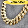 Pet Necklace Collar Anti-scratch Easy Match Plastic Exquisite Chain Adjustable Pet Necklace for Party