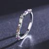 Tancise Classic 925 Sterling Silver  Zircon Ring Ladies Jewelry Wedding Promise Party Gift