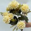 Искусственный букет хризантем, искусственные цветы с гибкими стеблями, реалистичные искусственные цветы для дома, свадьбы
